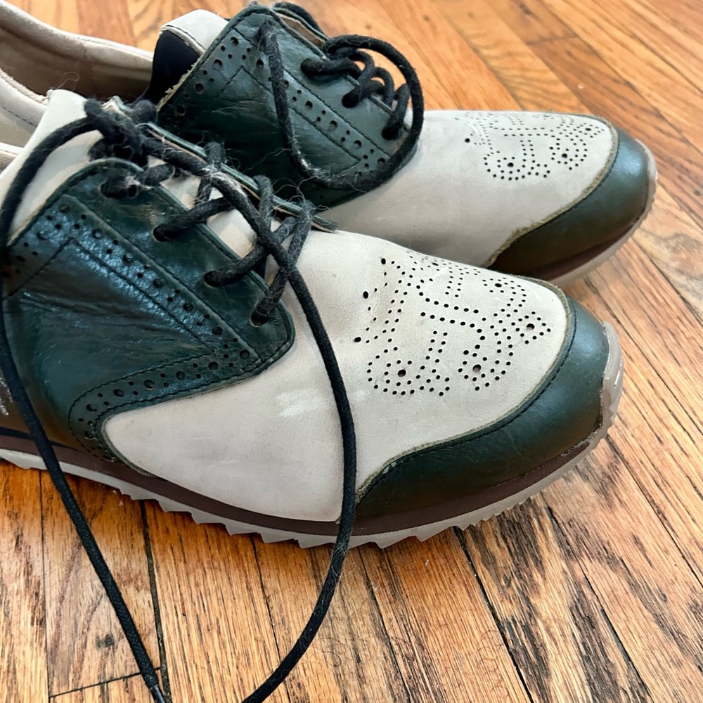 Two-Tone Leather Oxford Shoes by John Fluevog